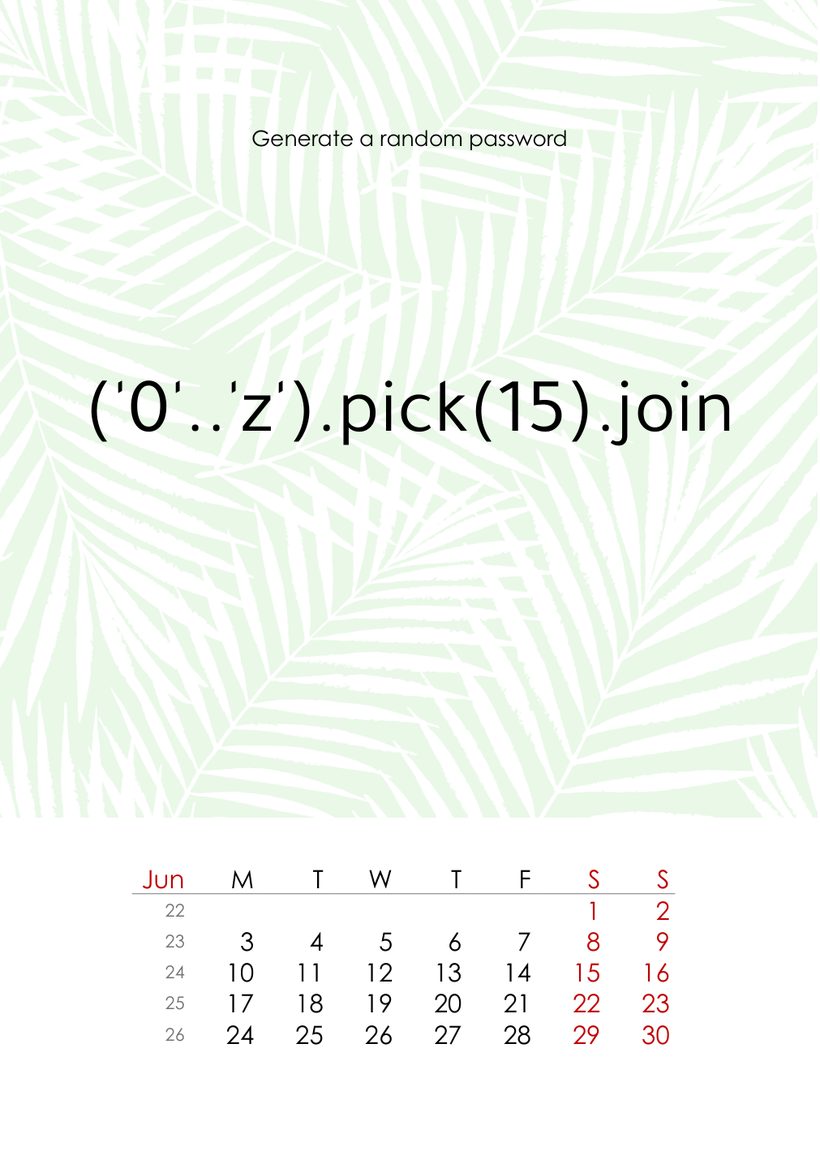 Perl 6 Calendar 2019 — June