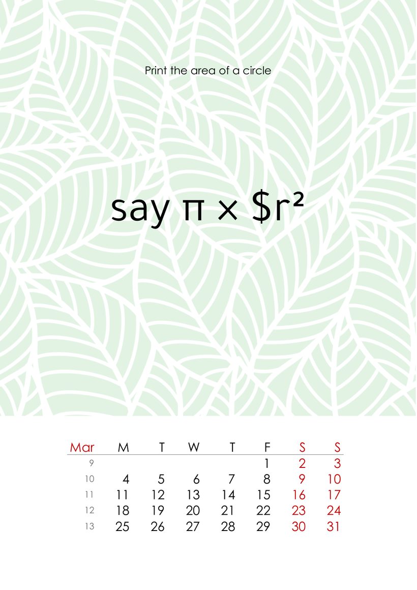 Perl 6 Calendar 2019 — March