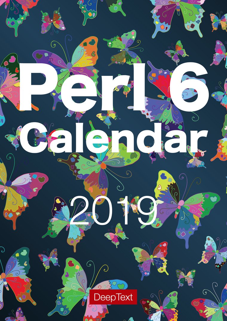 Perl 6 Calendar 2019 cover